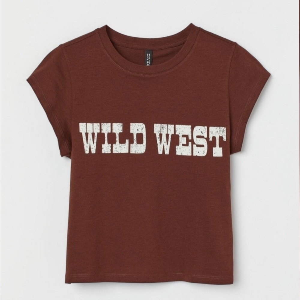 H & M Brown Wild West Baby-T Size XS